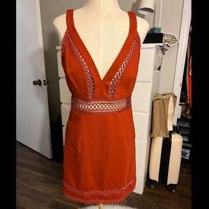 Free People burnt orange mini dress